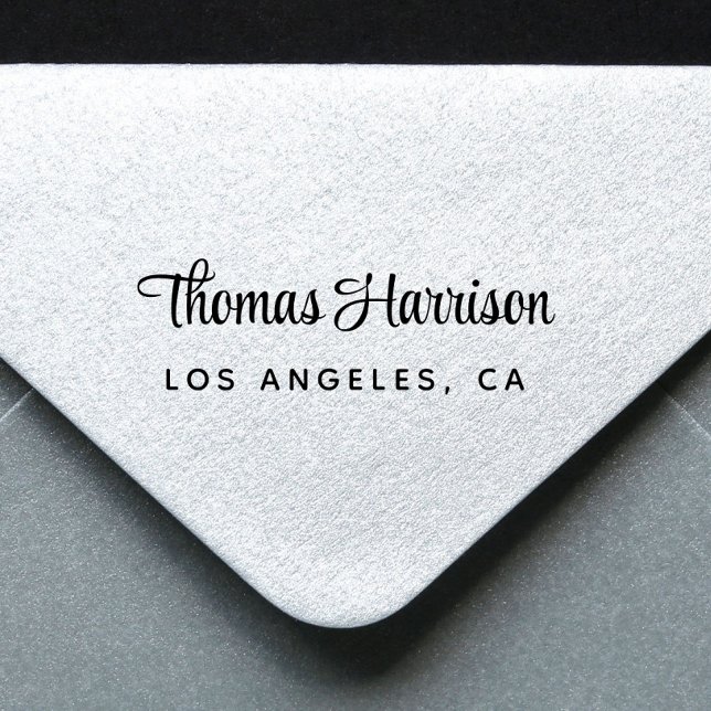 Tampon Auto-encreur Monogramme de script de signature élégant (Empower your name in our signature script as your logo and brand identity)