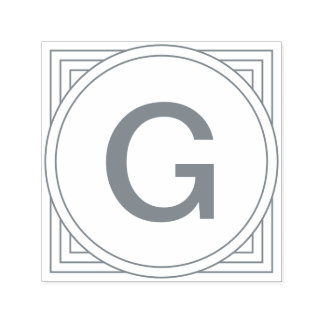 Tampon Auto-encreur Monogramme géométrique