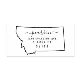 Tampon Auto-encreur Montana Adresse de retour Timbre auto-auto-allumag