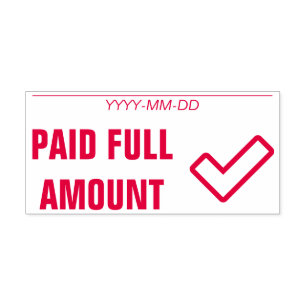 Tampon Auto-encreur "MONTANT PAIÉ COMPLET" Timbre en caoutchouc