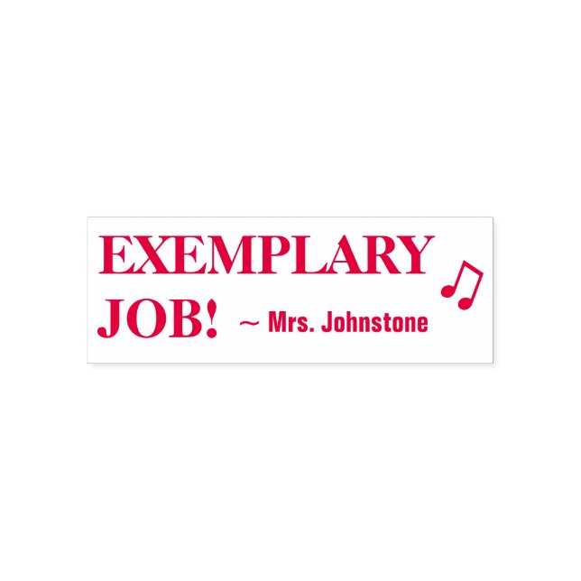 Tampon Auto-encreur Motivations "EXEMPLARY JOB!" + Nom personnalisé de (Design)