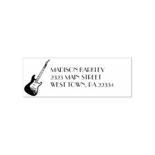Tampon Auto-encreur Musicien de guitare électrique professeur de musi