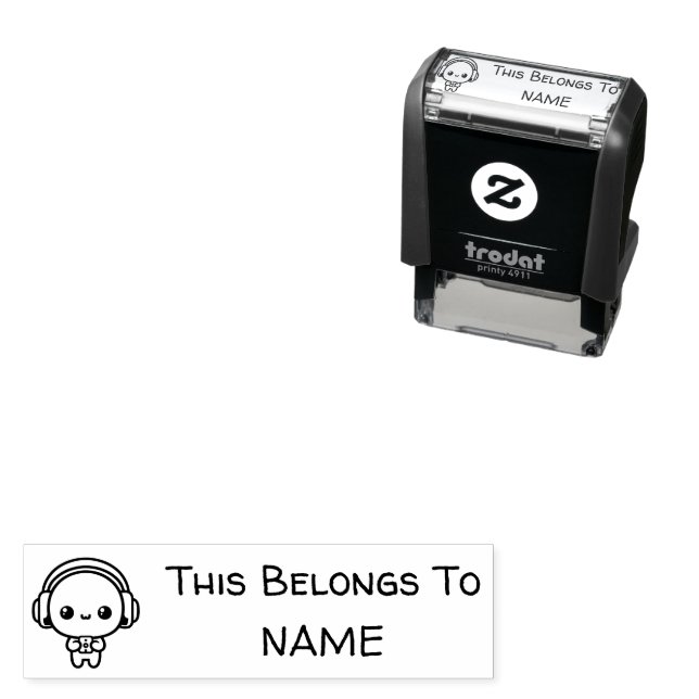 Tampon Auto-encreur Musique qui appartient à (En situation)