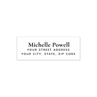 Tampon Auto-encreur Nom Adresse de retour Serif auto-encre Serif Font