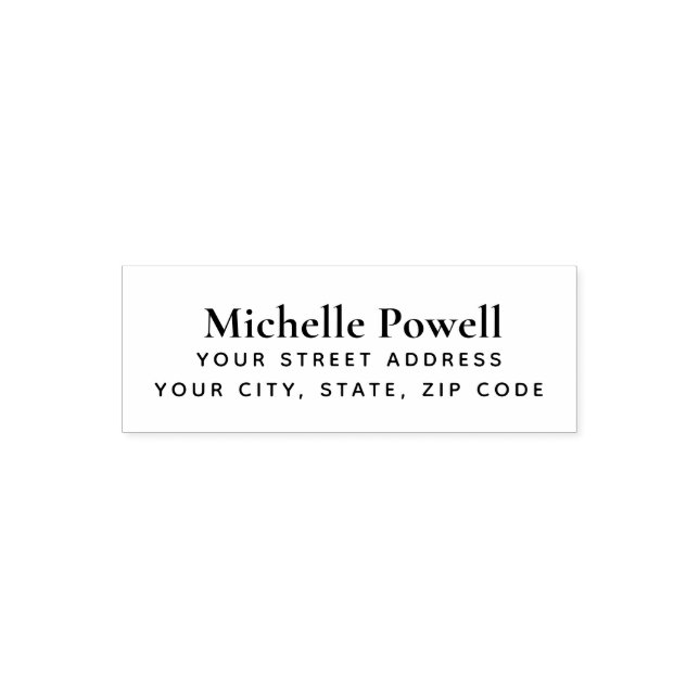 Tampon Auto-encreur Nom Adresse de retour Serif auto-encre Serif Font  (Design)