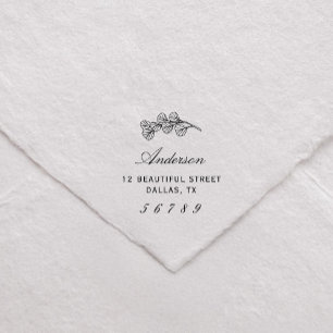 Tampon Auto-encreur Nom botanique Retour Adresse Eucalyptus Green