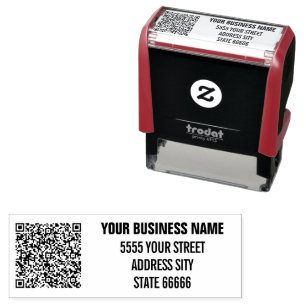 Tampon Auto-encreur Nom de code QR personnalisé Adresse Timbre auto-éc