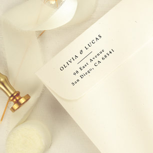 Tampon Auto-encreur Nom de couple classique Adresse de retour simple