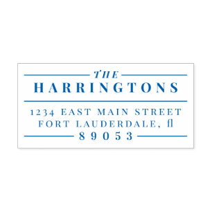 Tampon Auto-encreur Nom de famille de style Vintage formel Adresse de