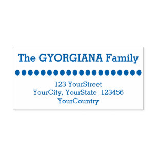 Tampon Auto-encreur Nom De Famille Simple Plus Adresse Timbre En Caout