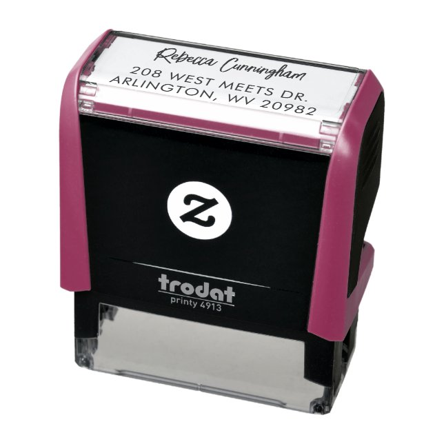 Tampon Auto-encreur Nom de script d'adresse moderne (Produit)