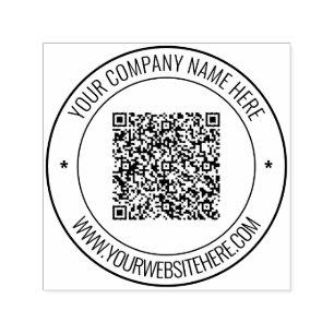 Tampon Auto-encreur Nom du code QR Infos texte personnalisées Timbre p
