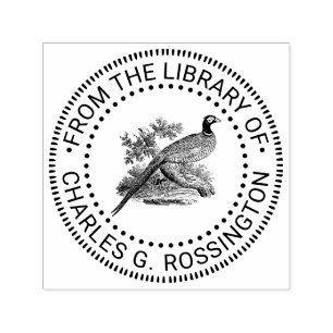 Tampon Auto-encreur Nom du livre de la bibliothèque de dessin de faisa