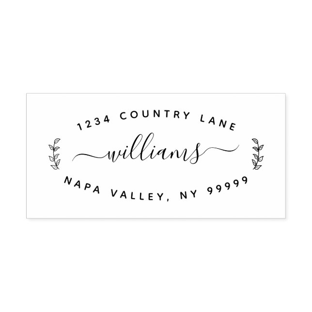 Tampon Auto-encreur Nom et adresse de retour Timbre auto-encastré (Design)