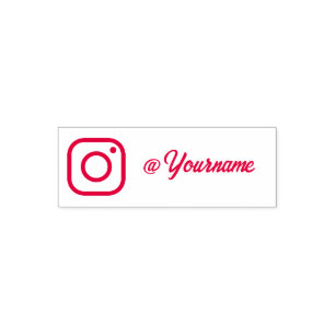 Tampon Auto-encreur Nom Instagram personnalisé, Suivez-moi sur Instagr