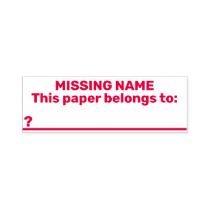 Tampon Auto-encreur Nom manquant du timbre de l'enseignant auto-accusa