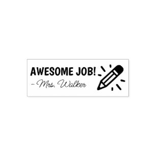 Tampon Auto-encreur Nom personnalisé Encouragement de l'enseignant
