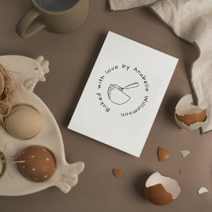 Tampon Auto-encreur Nom Personnalisé Simple Cute Cuisiné Cuisiné Avec