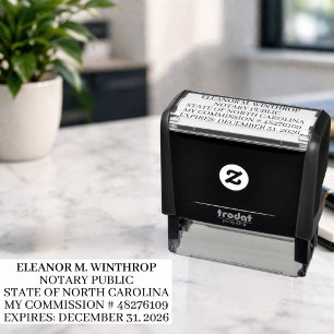 Tampon Auto-encreur Notaire public de Caroline du Nord