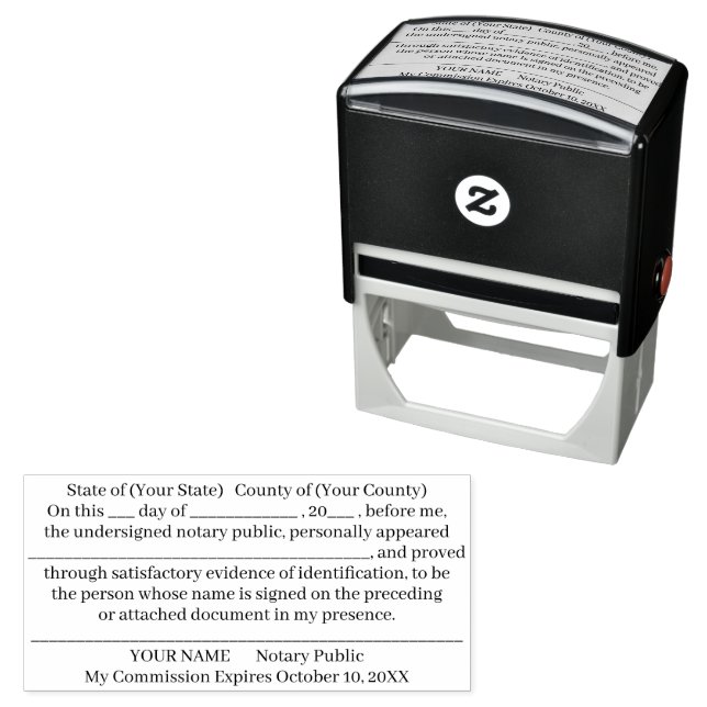 Tampon Auto-encreur Notary Public Custom Acknowledgment  (En situation)