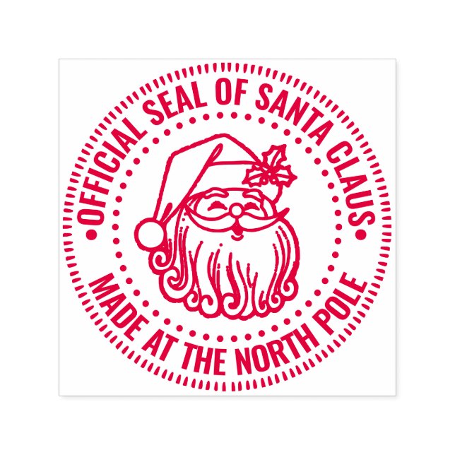 Tampon Auto-encreur Official Seal of Santa, Made at the North Pole #2 (Design)