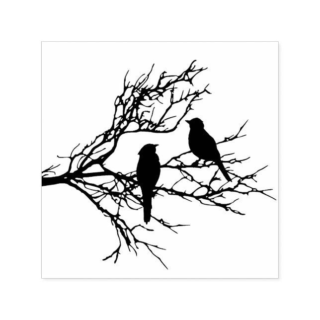 Tampon Auto-encreur Oiseaux sur une branche (Design)
