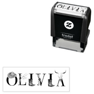 Tampon Auto-encreur Olivia Cowboy Girl, Western Cowgirls, Cowboy Girl