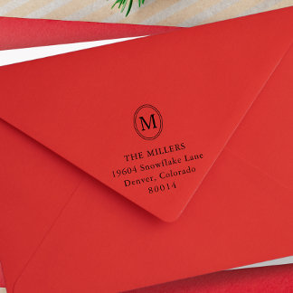 Tampon Auto-encreur Oval Monogram Personalized Return Address