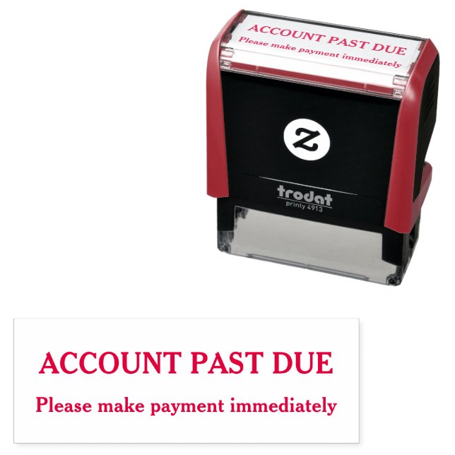 Tampon Auto-encreur Paiement en souffrance du compte immédiatement per (En situation)