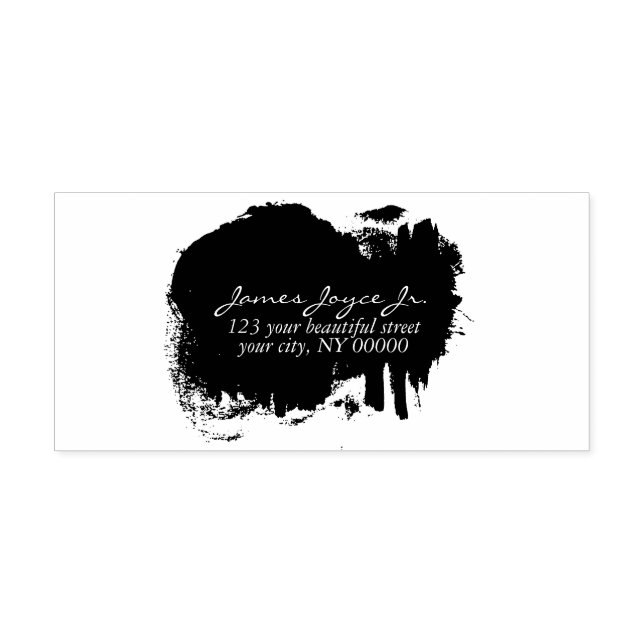 Tampon Auto-encreur Paint Spot Modern Style Adresse de retour (Design)