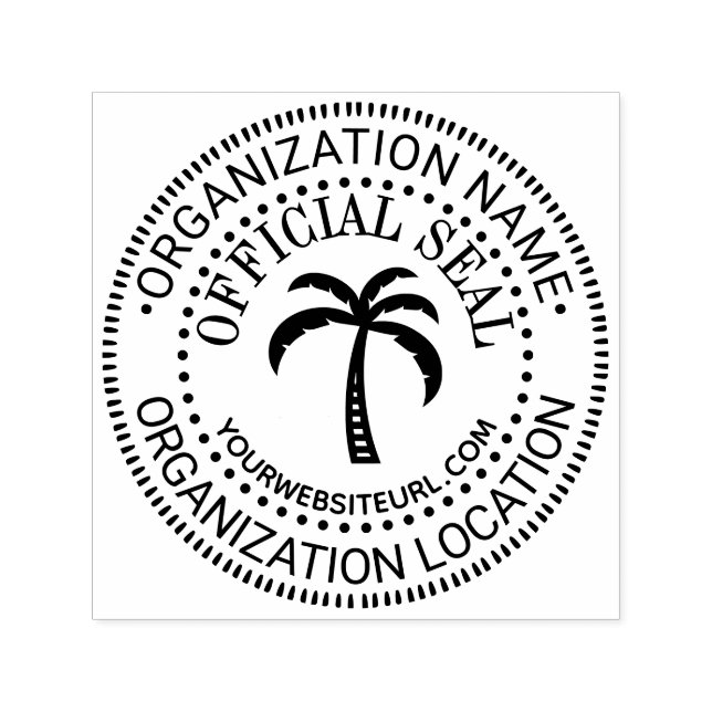 Tampon Auto-encreur Palm #3 Générique Custom Official Seal Name Loc UR (Design)