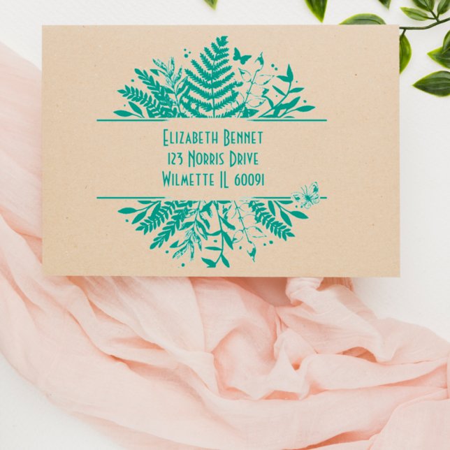 Tampon Auto-encreur Papillons de verdure (Créateur téléchargé)