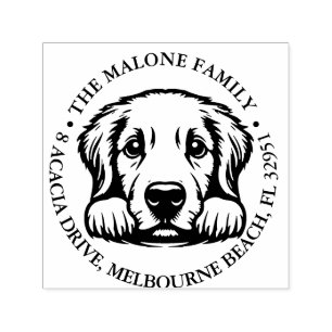 Tampon Auto-encreur Peeking Labrador Chiot Thème personnalisé