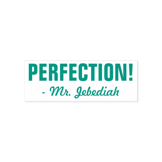 Tampon Auto-encreur "PERFECTION !" positive + Nom du tuteur personnali (Design)