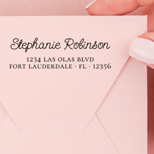 Tampon Auto-encreur Personal Chic Cute Script Adresse de retour inform
