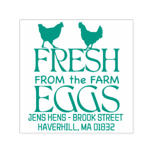 Tampon Auto-encreur Personnaliser Fresh from Farm Eggs Carton Étiquett