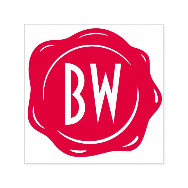 Tampon Auto-encreur Personnaliser Monogramme Sceau de cire Classic Lux (Design)