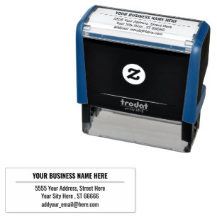 Tampon Auto-encreur Personnalisez votre nom Adresse e-mail Stamp d'aut