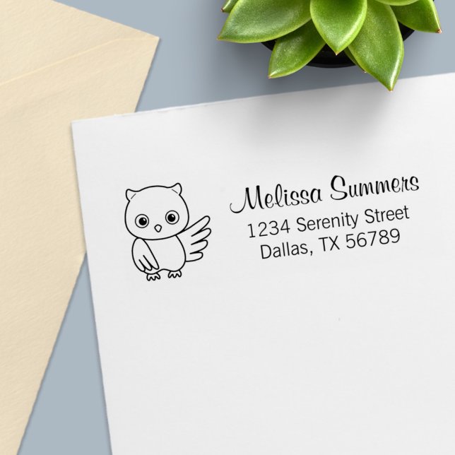 Tampon Auto-encreur Petite Chouette (Créateur téléchargé)