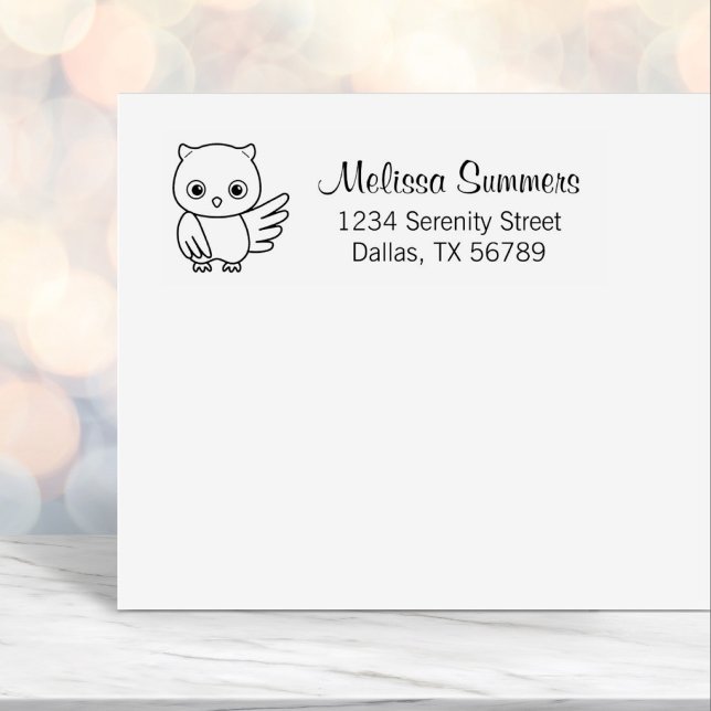 Tampon Auto-encreur Petite Chouette (Créateur téléchargé)