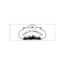 Phase de la lune et logo forestier Emballage de pr