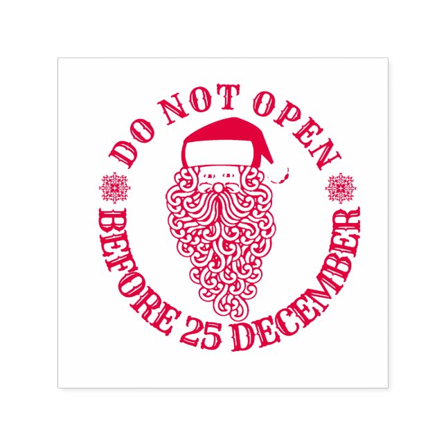 Tampon Auto-encreur Phoque cadeau de Noël | Ne pas ouvrir avant le jou (Design)