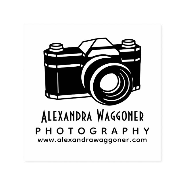 Tampon Auto-encreur Photographe professionnel Caméra #6 Logo d'entrepr (Design)