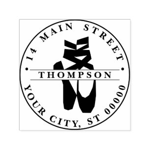 Tampon Auto-encreur Pieds Ballerina sur la pointe #2 Silhouette Ret Ad