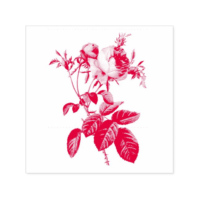 Tampon Auto-encreur PILE EN CAOUTCHOUC ROSE vintage (Design)