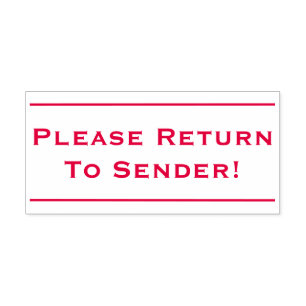 Tampon Auto-encreur Plaque "S'Il Vous Plaît Revenir À L'Expéditeur !" 