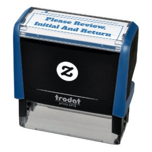 Tampon Auto-encreur Plaque "Veuillez Réviser, Initiale Et Retour"