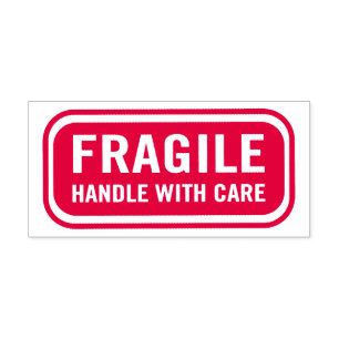 Tampon Auto-encreur Poignée fragile avec soin