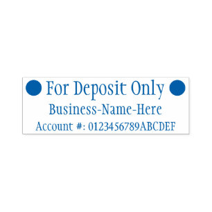 Tampon Auto-encreur "Pour dépôt seulement" + Nom Timbre en caoutchouc