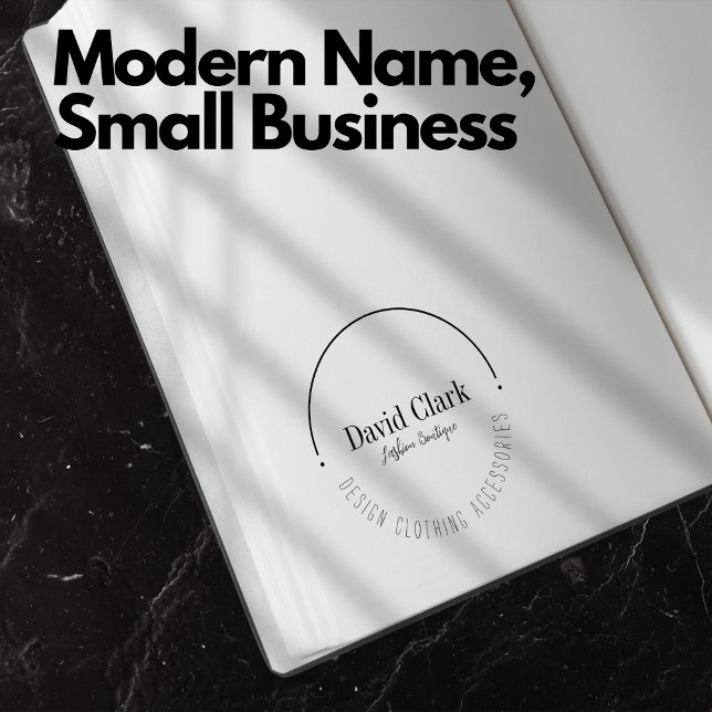 Tampon Auto-encreur Professional Modern Name Small Business Owner (Professional Modern Name Small Business Owner Self-inking Stamp)